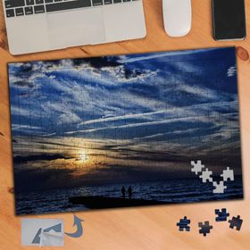 310 Denizde Gün Batımı Manzarası 240 Parça Puzzle Yapboz Tablo