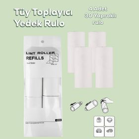 3108 4 Adet Yedek Rulo Renkli Kedi Köpek Tüy Toplayıcı Rulo