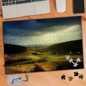 311 Tabiat Harikası Ova Manzarası 240 Parça Puzzle Yapboz Tablo