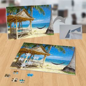 3122060 Hamak Palmiye Kulübe Tatil Deniz 99 Parça Puzzle Yapboz