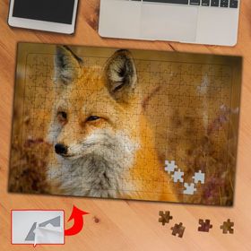 31222 Tarladaki Sarı Kurt Hayvan 240 Parça Puzzle Yapboz Tablo