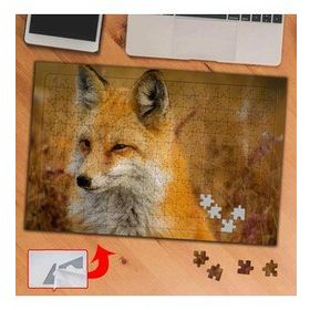 31222 Tarladaki Sarı Kurt Hayvan 240 Parça Puzzle Yapboz Tablo