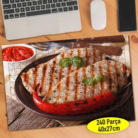 312661 Kırmızı Et ve Acı Biber Restoran 240 Parça Puzzle Yapboz