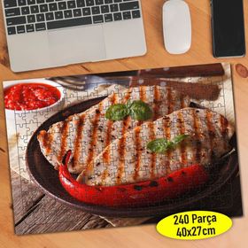 312661 Kırmızı Et ve Acı Biber Restoran 240 Parça Puzzle Yapboz