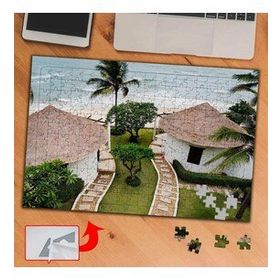 31288 Yazlık Evler Deniz Palmiye 240 Parça Puzzle Yapboz Tablo