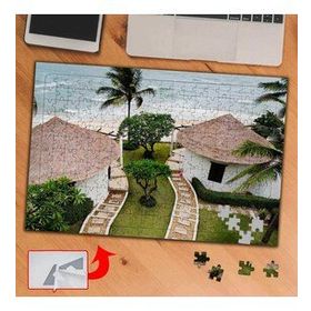 31288 Yazlık Evler Deniz Palmiye 240 Parça Puzzle Yapboz Tablo