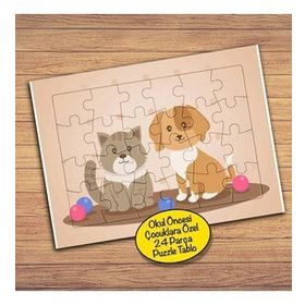 312PZ Kedi Köpek Dostluğu Çocuklara Özel Puzzle Yapboz Tablo