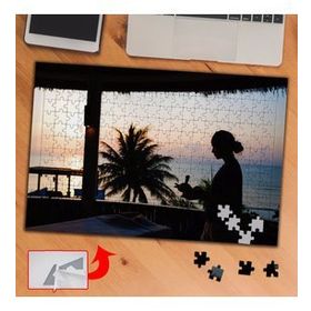 314 Gün Batımı Balkondaki Huzur 240 Parça Puzzle Yapboz Tablo