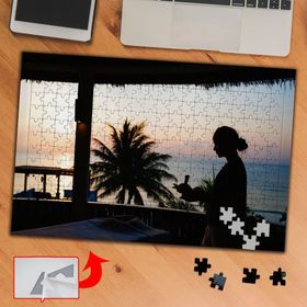 314 Gün Batımı Balkondaki Huzur 240 Parça Puzzle Yapboz Tablo