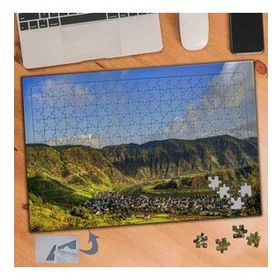 315 Yeşil Dağlar ve Mavi Gökyüzü 240 Parça Puzzle Yapboz Tablo