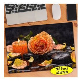 316423688 Turuncu Çiçek Spa Ortamı 240 Parça Puzzle Yapboz