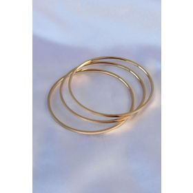316L Çelik Gold Renk Ajda Model Kadın 60 mm Bilezik