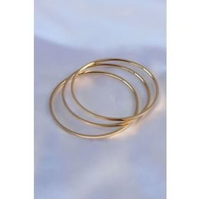 316L Çelik Gold Renk Ajda Model Kadın 60 mm Bilezik