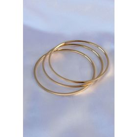 316L Çelik Gold Renk Ajda Model Kadın 60 mm Bilezik