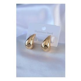 316L Çelik Gold Renk Damla Model Kadın Küpe
