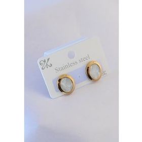 316L Çelik Gold Renk Sedefli Kadın Küpe