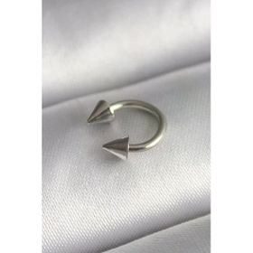 316l Çelik Gümüş Renk Halka Çivi Model Kadın Piercing