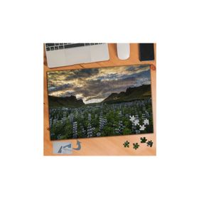 317 Kır Çiçekleri Bulutlu Gökyüzü 240 Parça Puzzle Yapboz Tablo