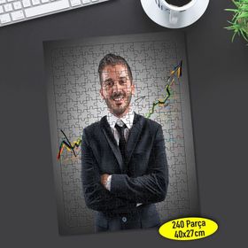 31809651 Mutlu Finansçı Adam 240 Parça Puzzle Yapboz
