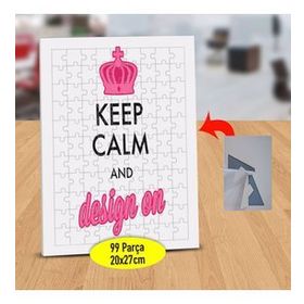 3181 Keep Calm And Design On Yazılı 99 Parça Puzzle Yapboz Tablo