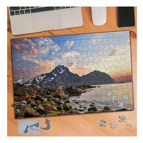319 Dağ Ova Ve Deniz Manzarası 240 Parça Puzzle Yapboz Tablo
