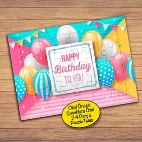 3196 Happy Birthday To You Çocuklara Özel Puzzle Yapboz Tablo