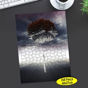 320530445 Işıklı Yolda Ters Şehir 240 Parça Puzzle Yapboz