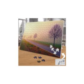 3208158 Sisli Hava Yeşillikler Arasında Yol 240 Parça Puzzle Yapboz