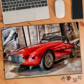 3216549 Kırmızı Araba Retro 240 Parça Puzzle Yapboz