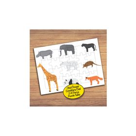 321PZ Yabani Hayvanlar Kolyajı Çocuklara Özel Puzzle Yapboz Tablo