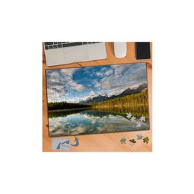 322 Ağaçlaın Göle Yansıyan Manzarası 240 Parça Puzzle Yapboz Tablo