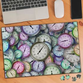3222267 Renkli Saatler 240 Parça Puzzle Yapboz