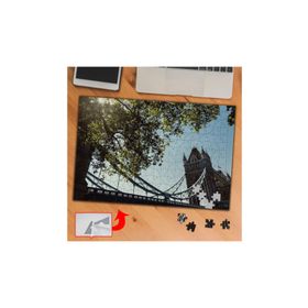 3287 Ağaç Altında Köprü Şehir 240 Parça Puzzle Yapboz Tablo