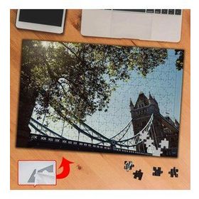 3287 Ağaç Altında Köprü Şehir 240 Parça Puzzle Yapboz Tablo