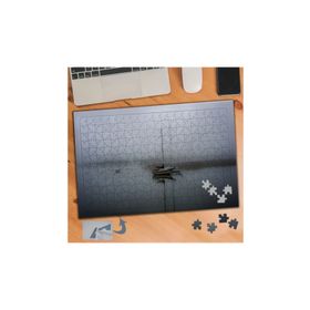 330 Gri Denizin Ortasında Kayık 240 Parça Puzzle Yapboz Tablo