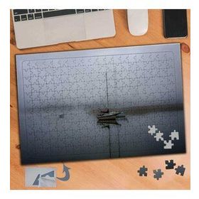 330 Gri Denizin Ortasında Kayık 240 Parça Puzzle Yapboz Tablo