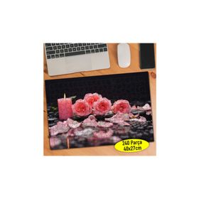 330199793 Pembe Çiçekli Mum Spa Ortamı 240 Parça Puzzle Yapboz