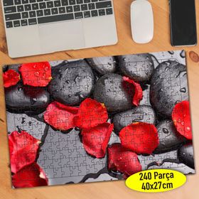 330199838 Kırmızı Çiçekli Spa Ortamı 240 Parça Puzzle Yapboz