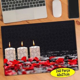 330199871 Kırmızı Çiçekli Spa Ortamı 240 Parça Puzzle Yapboz