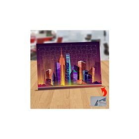 330294 Yıldızlı Gökyüzü Ve Binalar 99 Parça Puzzle Yapboz Tablo