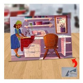 330991009 Moda Tasarımcı Kız 99 Parça Puzzle Yapboz Tablo