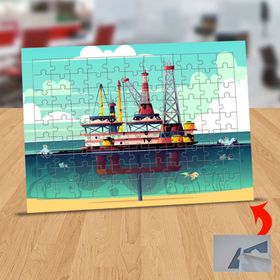 331132 Deniz Üstünde Kurulan İskele 99 Parça Puzzle Yapboz Tablo