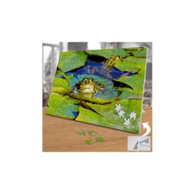 3312038 Göl Yapraklarının Üzerinden Kurbağa 240 Parça Puzzle Yapboz