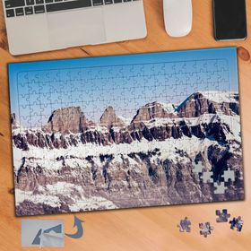 332 Karlı Dağlarda Kış Manzarası 240 Parça Puzzle Yapboz Tablo