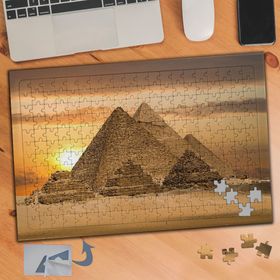333 Gün Batımında Piramit 240 Parça Puzzle Yapboz Tablo