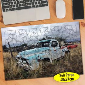 335412 Terk Edilmiş Eski Hurda Araba 240 Parça Puzzle Yapboz