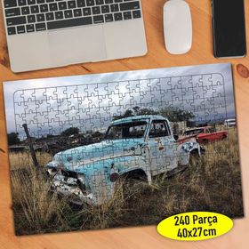 335412 Terk Edilmiş Eski Hurda Araba 240 Parça Puzzle Yapboz