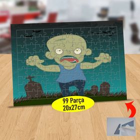 336 Mezarlıkta Zombi Halloween 99 Parça Puzzle Yapboz Tablo