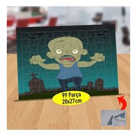 336 Mezarlıkta Zombi Halloween 99 Parça Puzzle Yapboz Tablo