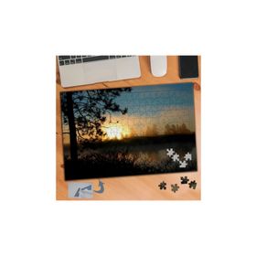 337 Gün Batımında Ağaç Silüeti 240 Parça Puzzle Yapboz Tablo
